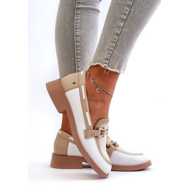 Maciejka kožne lomace 06493-11 Bijela i bež 5