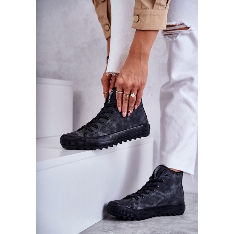 Big Star Ženske velike zvijezde izolirane crne GG274069 tenisice siva 3