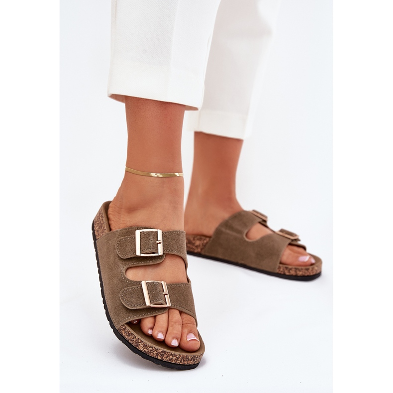 Boto Ženski klip sa zlatnim stezaljkama i tamnozeleni lunner zelena 2