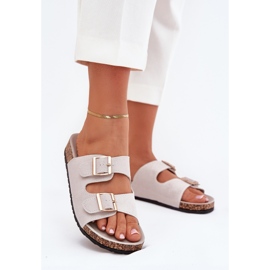 Boto Ženski klip sa zlatnim stezaljkama i sivim šavovima za luk siva 2