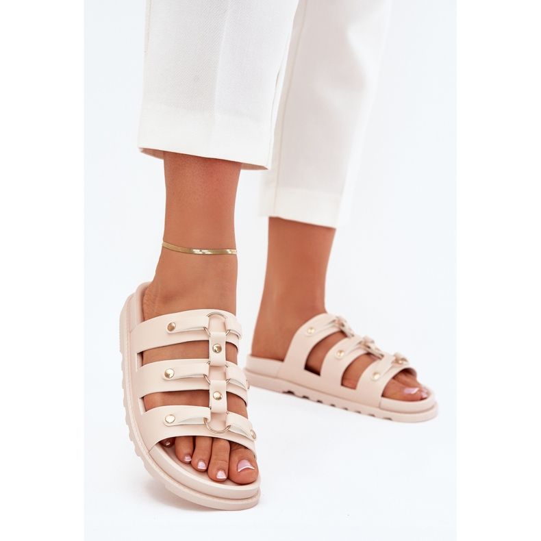 Boto Ženski prelepovi s prugama lagano bež pasiriela 2