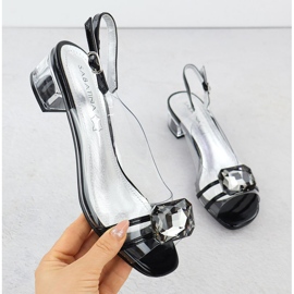 Crna sabatina 33506-7 Prozirne sandale crno 1