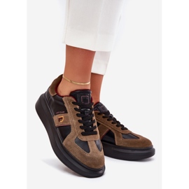 Ženske kožne tenisice na platformi Big Star Daniel Lopez SS2D4001 Black crno 1