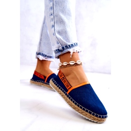 Big Star Materijal Espadrilles Ženska umetanje Big zvijezda JJ27487 Navy Blue plava 4