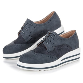 Vices Cipele od antilopa na vezanje siva 1