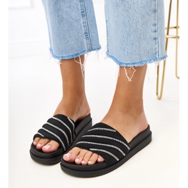 Crni flip lepci s kardon cirkonima crna 1