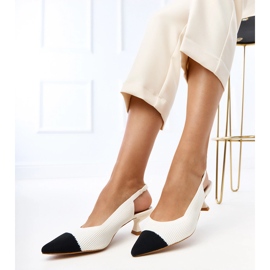 Bijelo nisko -češljeve materijale pumpe cassie bijela 2