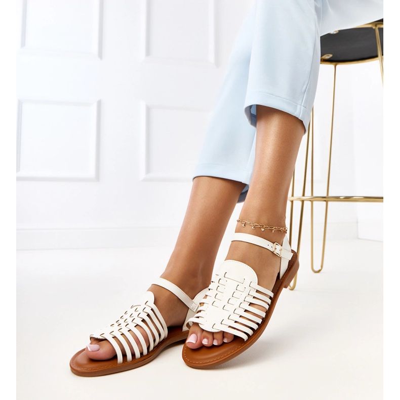 Everlay ravne rimske sandale bijela 1