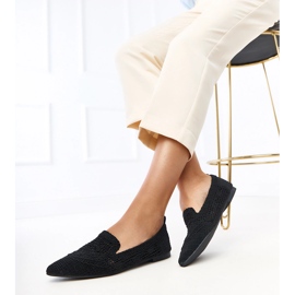 Crne otvorene ženske balerine geranije crna 2