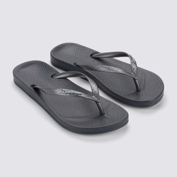 Ženski iPanema flip -flops Anatomica 81030 BB624 Black siva 2