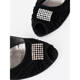 Shelvt Otvorene crne pumpe na nogu crna 1