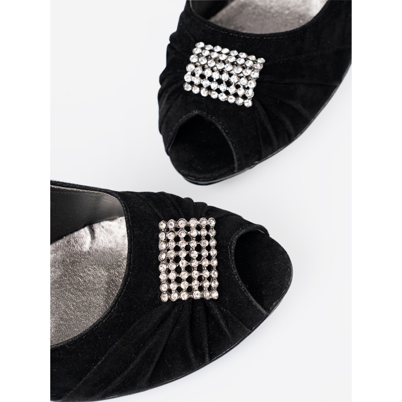 Shelvt Otvorene crne pumpe na nogu crna 1