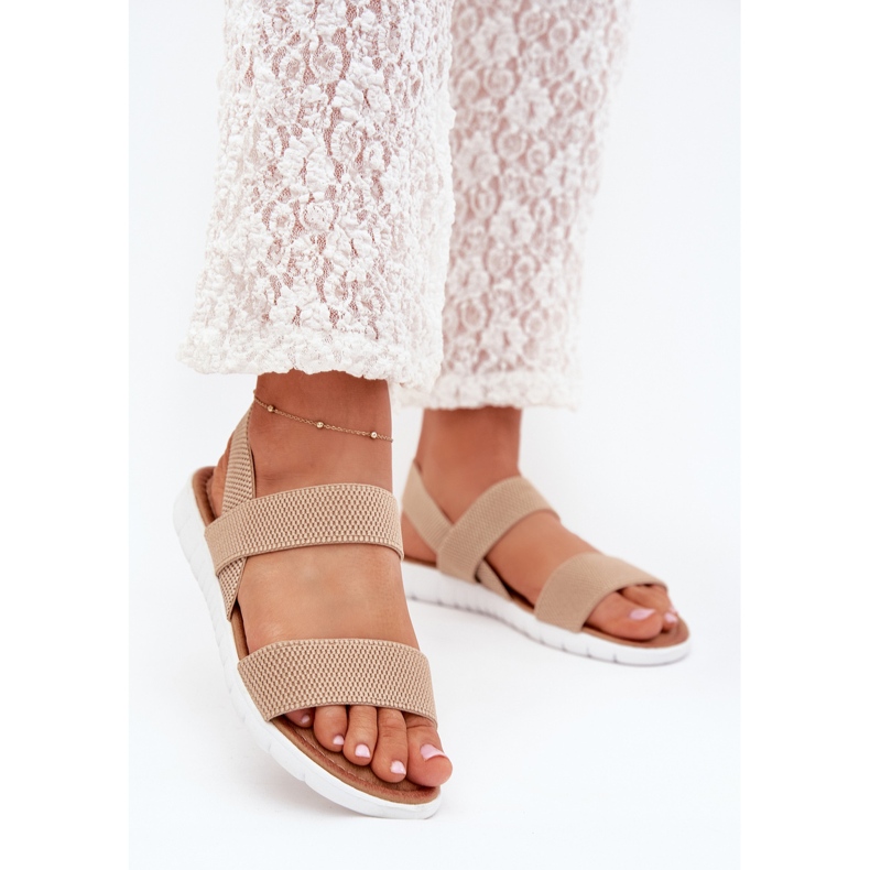 Boto Klasične ženske sandale bijesne bež felira 2