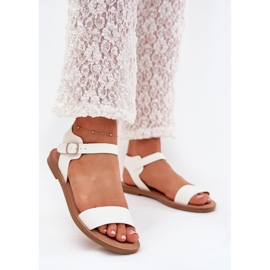 Boto Ravne -sandale s ženskim sandalama Eco Leathe White kivara bijela 2