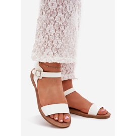 Boto Ravne -sandale s ženskim sandalama Eco Leathe White kivara bijela 1