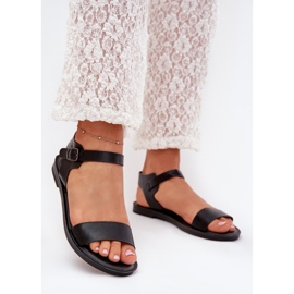 Boto Ravne sandale sa sandalama Eko kože crna kivara crno 2