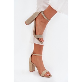 Boto Sjajne ženske sandale na Zlatnoj Kavini zlatni 2