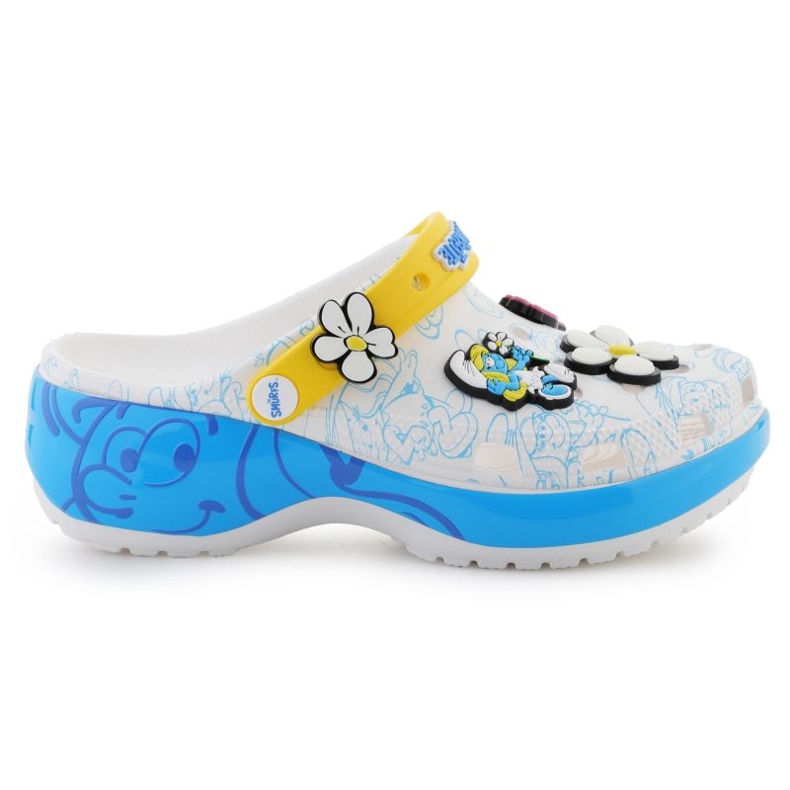 Ženski crocs Smurfs platforma začepljuje 210822-90H bijela 6