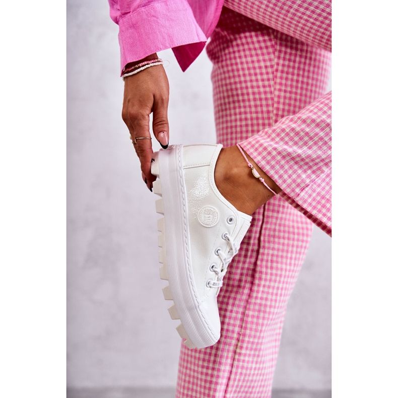 Big Star Oslikane ženske tenisice Velika zvijezda KK274045 White bijela 2