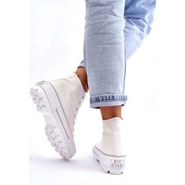 Ženske tenisice na bijeloj platformi Big Star LL274156 bijela 3