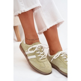 Boto Niska kožna tenisica Ženska vapna ismina zelena 2