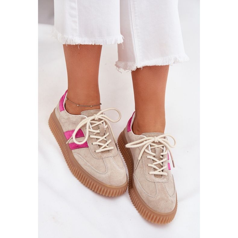 Boto Ženske tenisice za antilop na bež-ružičastoj platformi Cavira 2