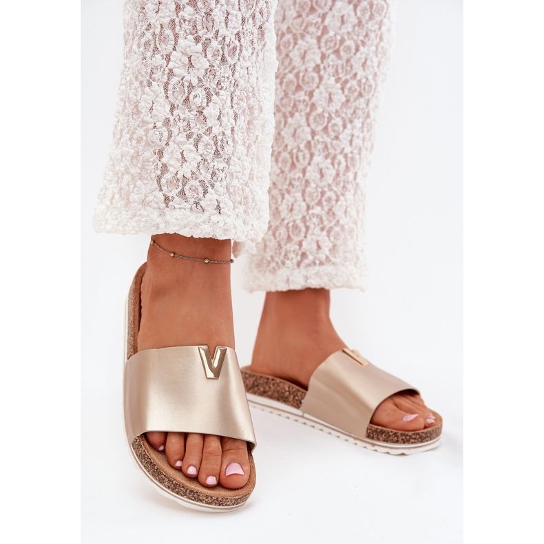 Boto Ženski okretni lepci na plutanoj platformi s ukrasnim detaljima zlata Vessira zlatna 2