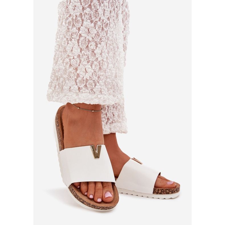 Boto Ženski okretni lepci na plutaj platformi s ukrasnim bijelim Vessira detalj bijela 1