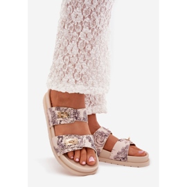 Boto Uzorkani ženski proleti na platformi Beige Sorina bež 1