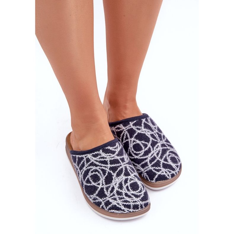 Ženski sjajni inblu ct000028 mornarsko plave papuče plava 2