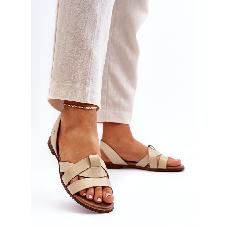 Zazoo 40185 Udobne kožne natikače, bež 1