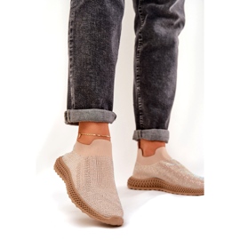 S.Barski Slocirane ženske sportske cipele s TW121 bež 2