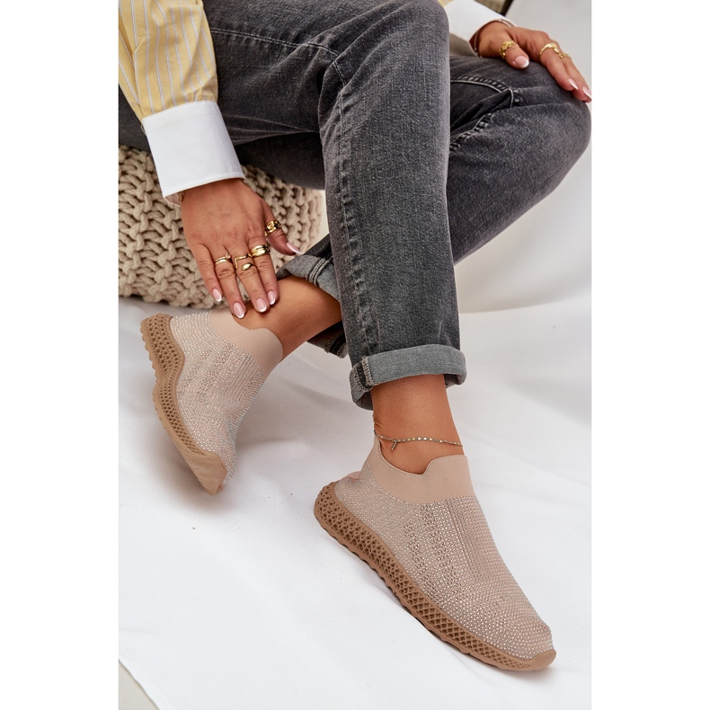 S.Barski Slocirane ženske sportske cipele s TW121 bež 4