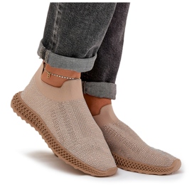 S.Barski Slocirane ženske sportske cipele s TW121 bež 5