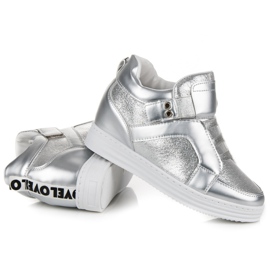 Muto Velcro srebrne tenisice siva 1