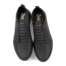 Polbut Muške ležerne kožne cipele 2121/2 crne crno 3