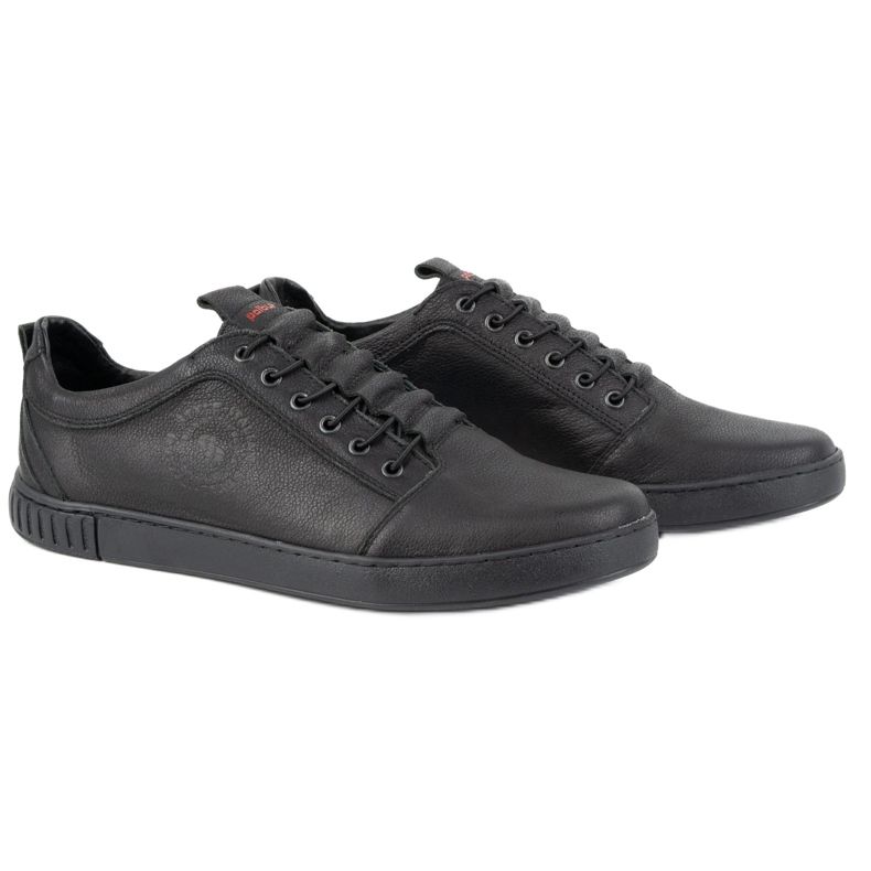 Polbut Muške ležerne kožne cipele 2121/2 crne crna 5