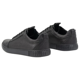 Polbut Muške ležerne kožne cipele 2121/2 crne crna 9