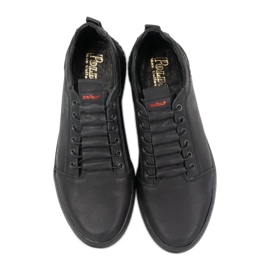 Polbut Muške ležerne kožne cipele 2121/2 crne crno 10