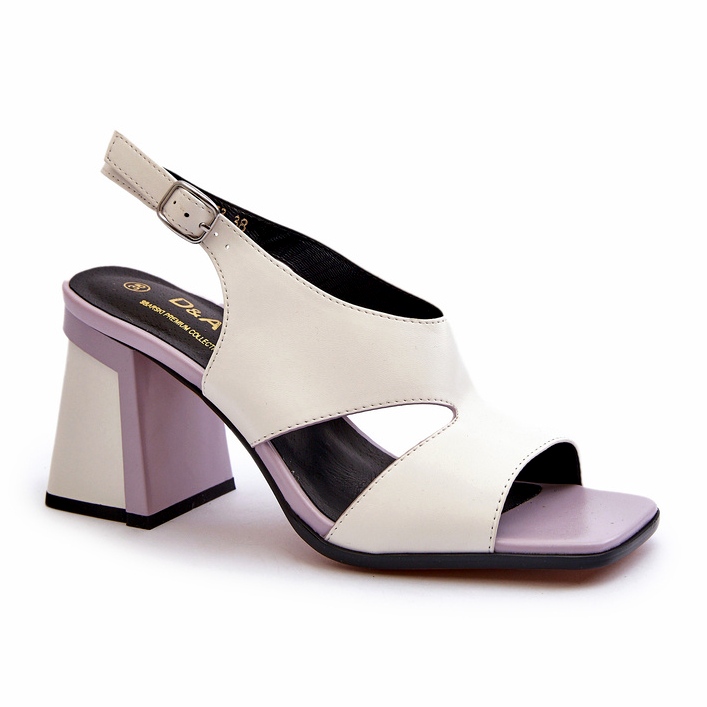S.Barski Ženske sandale na visoku petu Bijele D&amp;A MR38-153 bijela 2