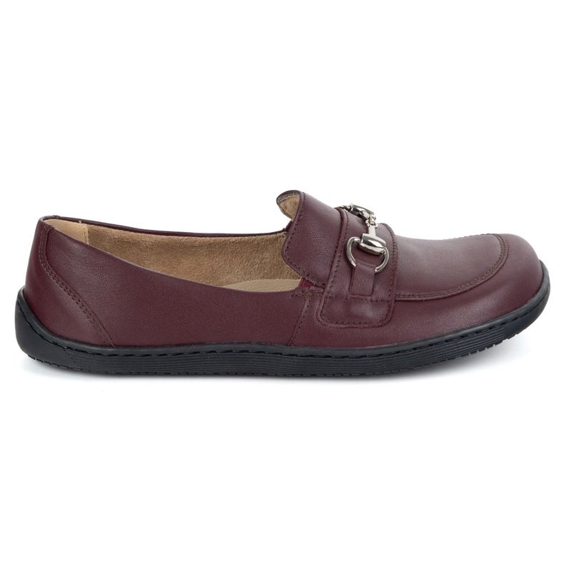 Olivier Bosonogi ženski kožni minimalistički ljetni loafers 1288 Burgundija crvena 1