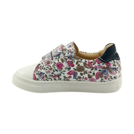 Cipele za djevojčice s cvijećem Bartuś ružičasta smeđa bijela 2