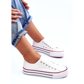 Klasične niske tenisice s platformom, bijele Jazlyn bijela 4