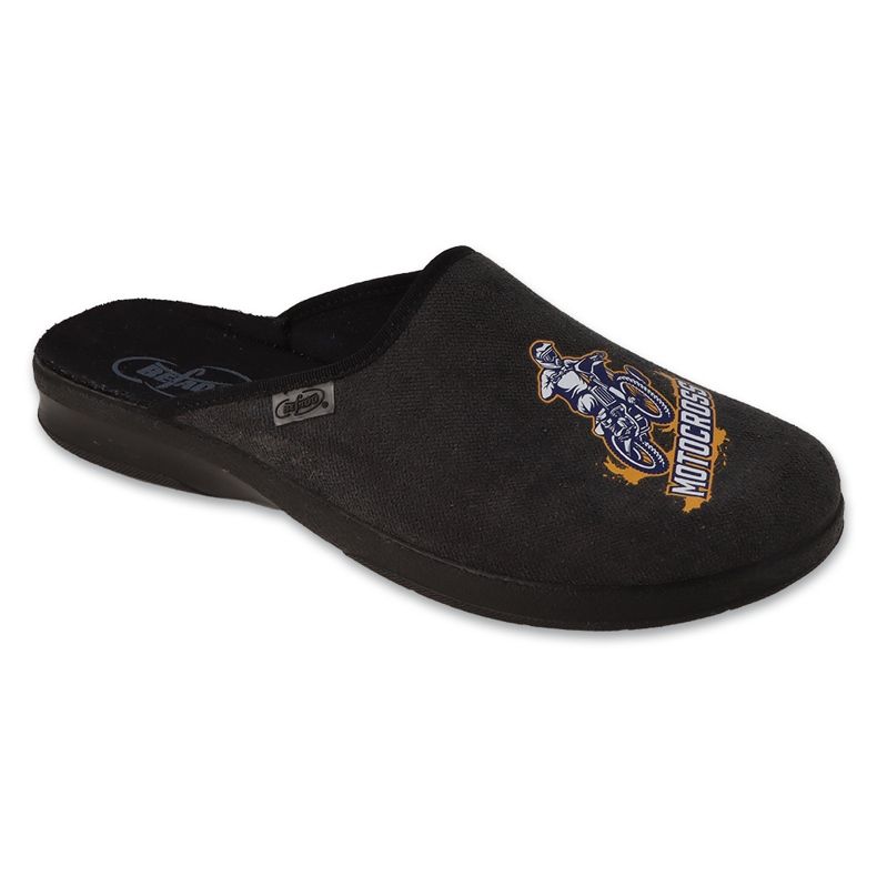 Befado muške papuče s printom MOTOCROSS 548M041 sive siva 1