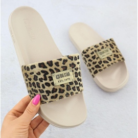 Big Star Ženski leopard leopard flip flops bazen beige ss274715 bež 1