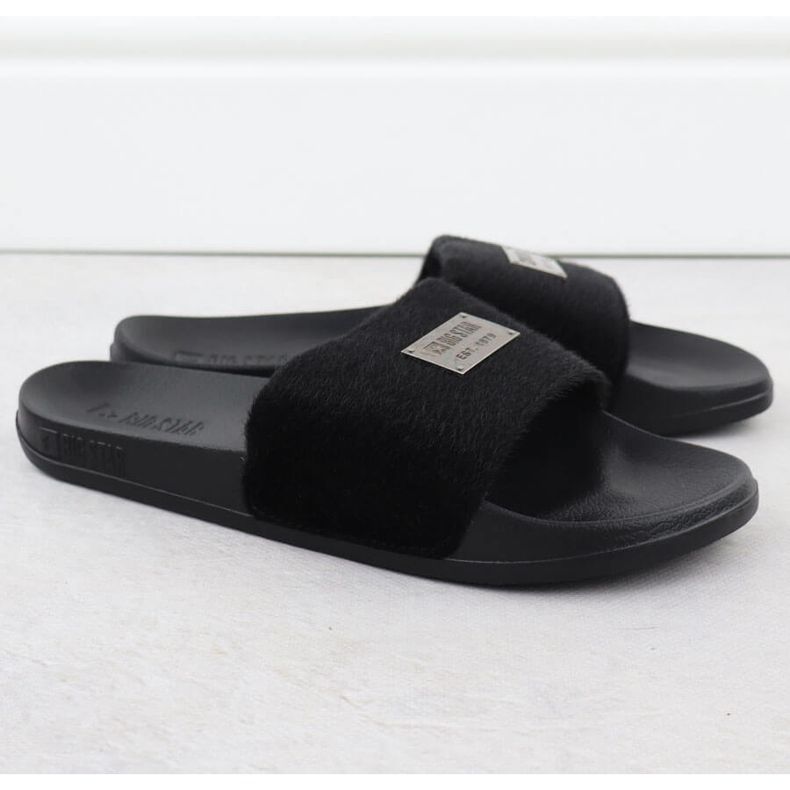 Big Star Ženske plaže plivanje flip flops crni SS274716 crna 2