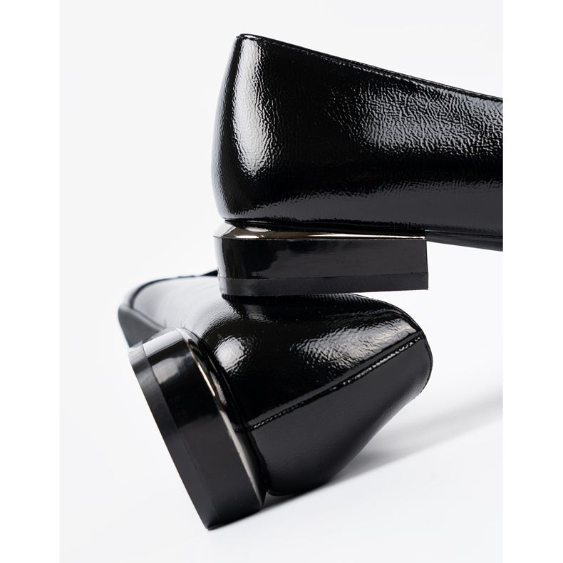 Lakirani loaferi s ukrasnom stezaljkom Sergio Leone crna 1