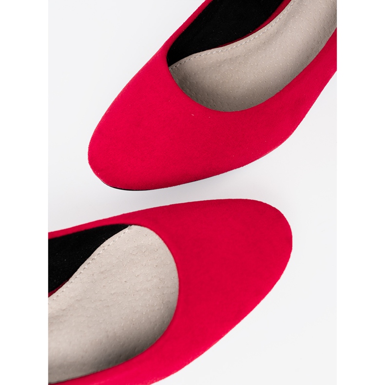 Goodin Crvene ženske pumpe na srebrnom postu crvena 1