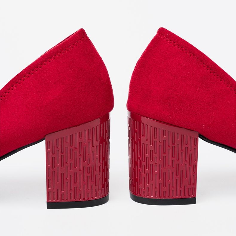 Goodin Elegantne pumpe na ukrasnom postu crvena 1