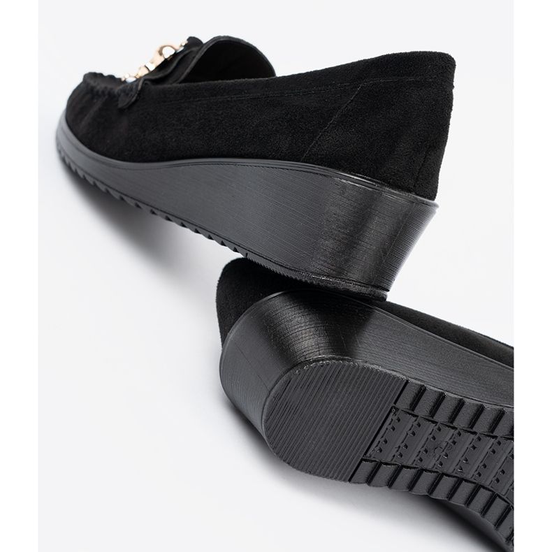 Shelvt Crne cipele od antilop s ukrasnim medvjedićima crno 1